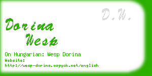 dorina wesp business card